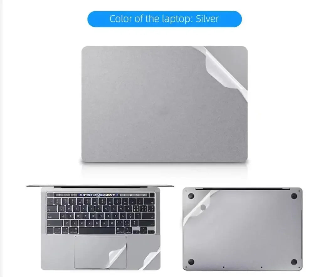 Full Body Matte Clear Sticker Decal for MacBook Pro 14" pro16 M4 M3 M2 M1 air 13.6 air 15 Touchpad + Palm Rest Skin Protective