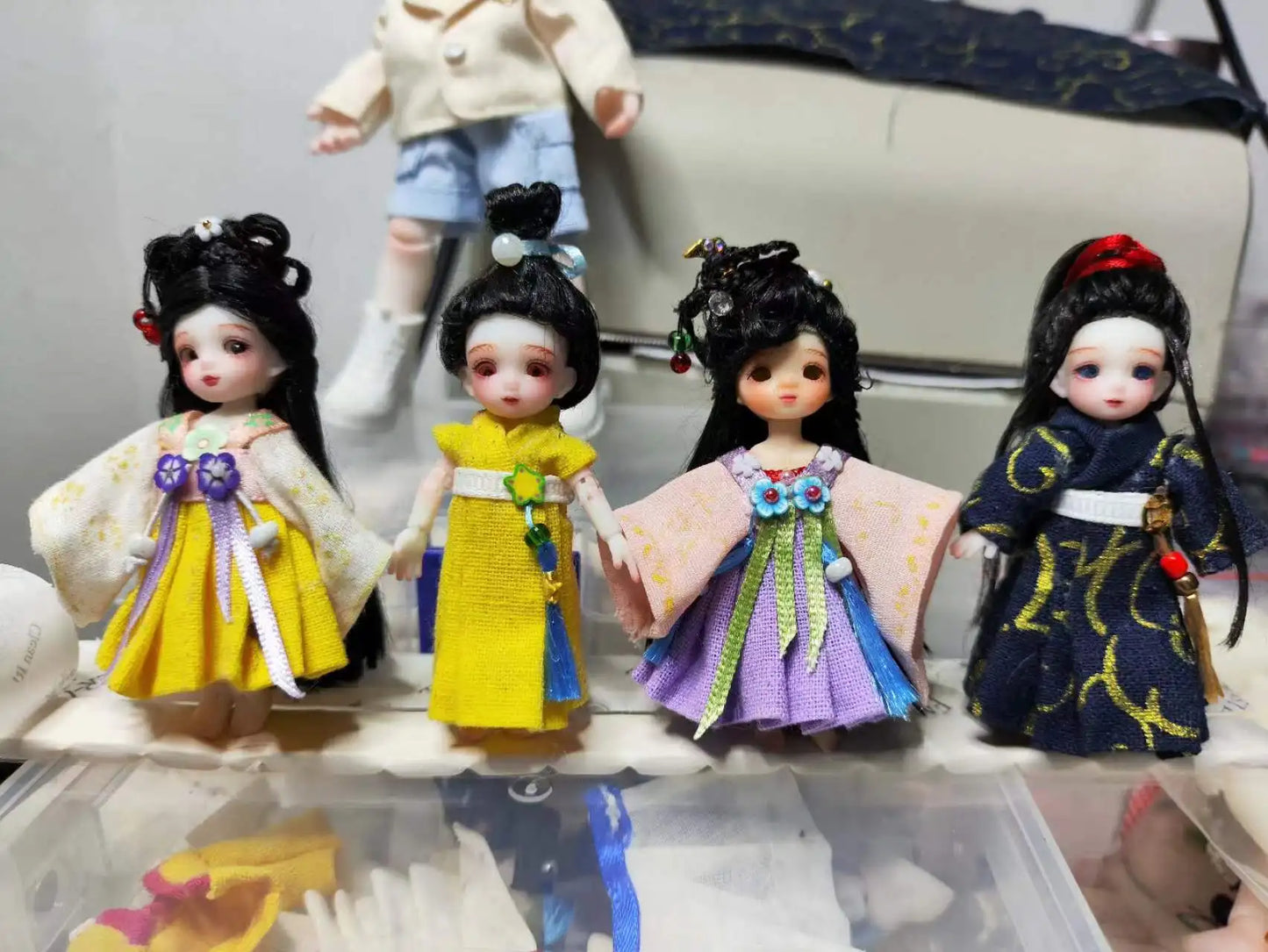 BJDmuñecas구체관절인형muñecas para niñas bebe reborn Mini doll 6cm elf Kawaii opera doll adult toy makeup doll free shipping.