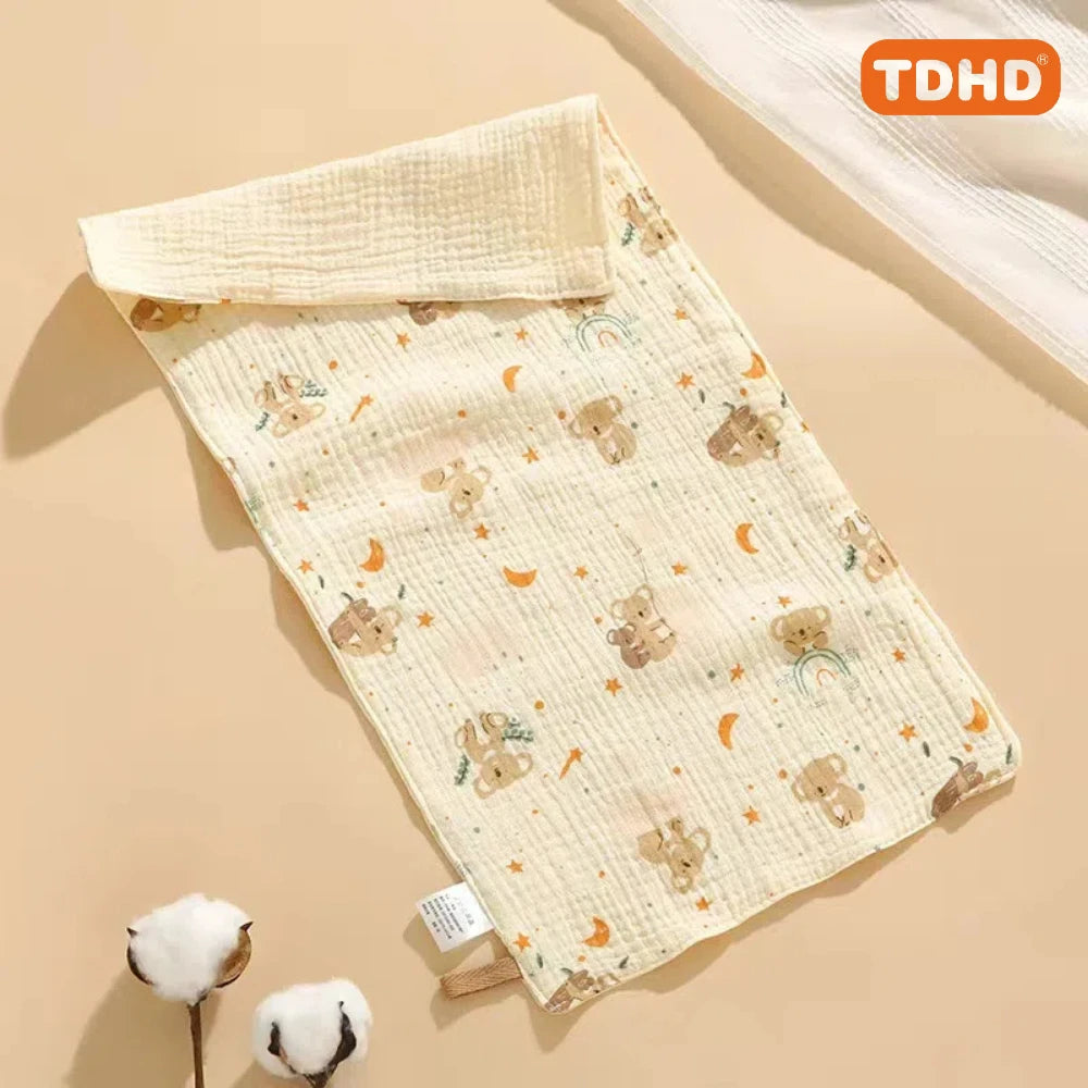 TDHD Cotton Muslin Baby Face Towel Long Burp Cloth for Newborn Kindergarten Hand Towels Infant Drooling Bibs Washcloth Baby Item