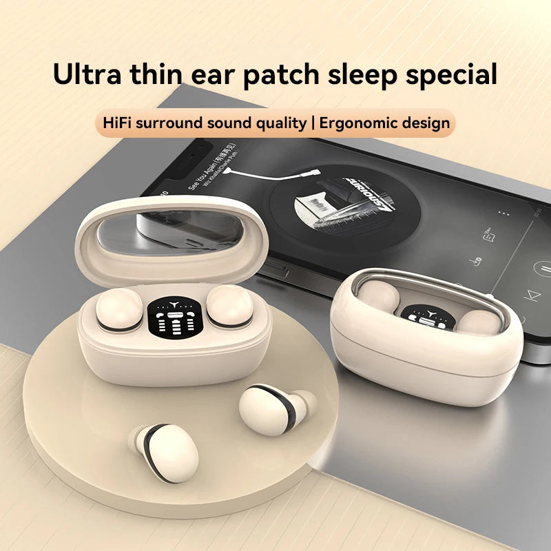 Mini Wireless Bluetooth 5.3 Headset Small Earbuds Sleep Sports Invisible Headphones HD HIFI Bass Sound Quality Earphones