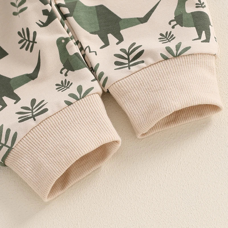 Toddler Boys Clothes Dinosaur Print 6 12 18 24 Months 3T 4T Outfits Long Sleeve Pullover Jogger Pant 2PC Sets