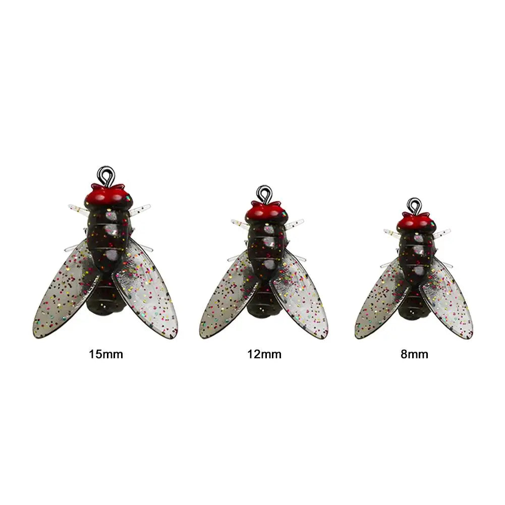 20Pcs/Box Mini Bionic Fly Fishing Bait Fly Hook Soft Bait Add Fish Attractant Fishing Gear For Salmon Trout Fishing Accessories