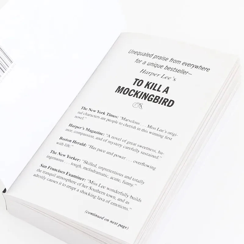 English Book To Kill a Mockingbird Novel Book Classic Literary Masterpieces