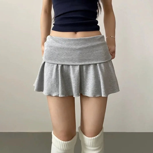 Waist-Flipping Ruched Skirts Prevent Exposure Golf Sports For Women Short Dress High Elasticity Athletic Short High Waist Skirt