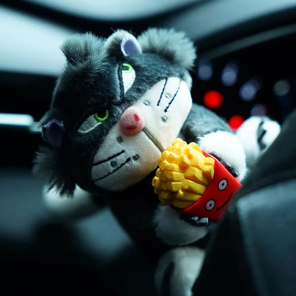 Cute Cat Plush Doll Creative Gift Car Windshield Wiper Decorations Home Decoration Universal Auto Accessories
