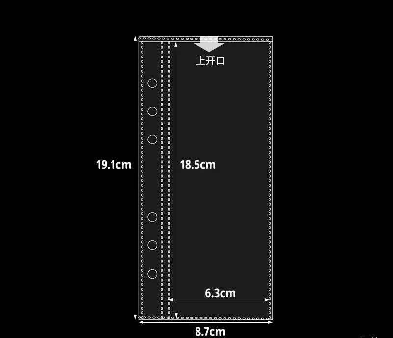 A6 6-Hole Narrow Half Laser Full Sky Star PVC Double Buckle Flip Cover Three Fold Loose Leaf Notebook Detachable Cover