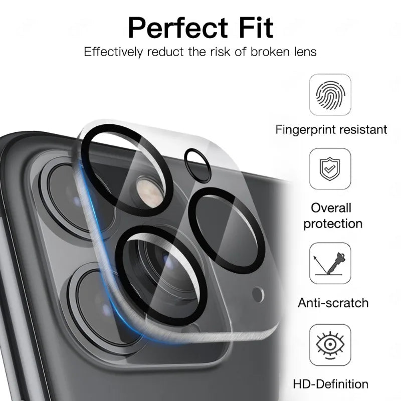 Tempered Glass Camera Lens Protector for Iphone16 15 14 13 Plus Pro Max HD Camera Tempered Glass Anti-scratch Film for IPhone
