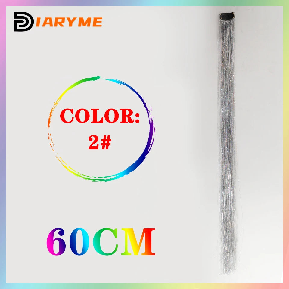 Colorful Hair Extensions Curly One Clip in Synthetic Long Hairpiece For Girls Women Kid Multi-colors Party Highlights Wig Piece