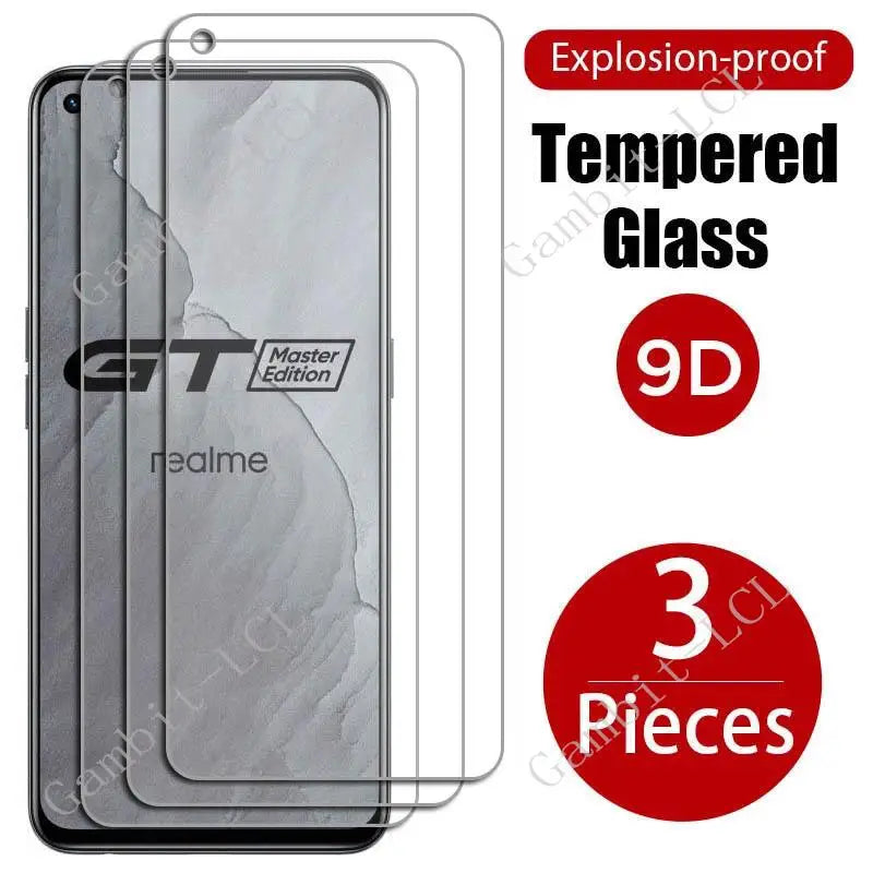 3PCS Tempered Glass For Realme GT Master Edition Protective ON RealmeGTMaster RMX3363, RMX3360 6.43" Screen Protector Cover Film