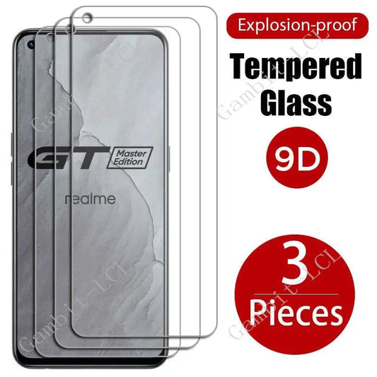 3PCS Tempered Glass For Realme GT Master Edition Protective ON RealmeGTMaster RMX3363, RMX3360 6.43" Screen Protector Cover Film