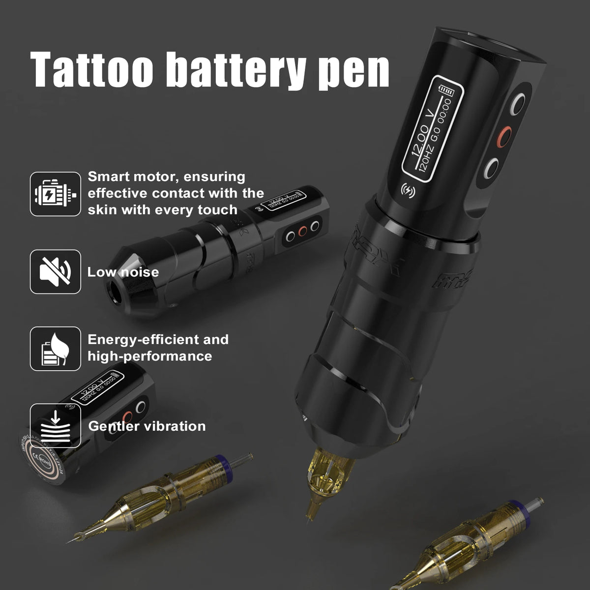 FLUCK MAX Tattoo Machine  Pen 2400mAh Battery 3.5mm/4.0mm Stroke Coreless Motor Lithium Battery Pen Machine For Tattoo Artists