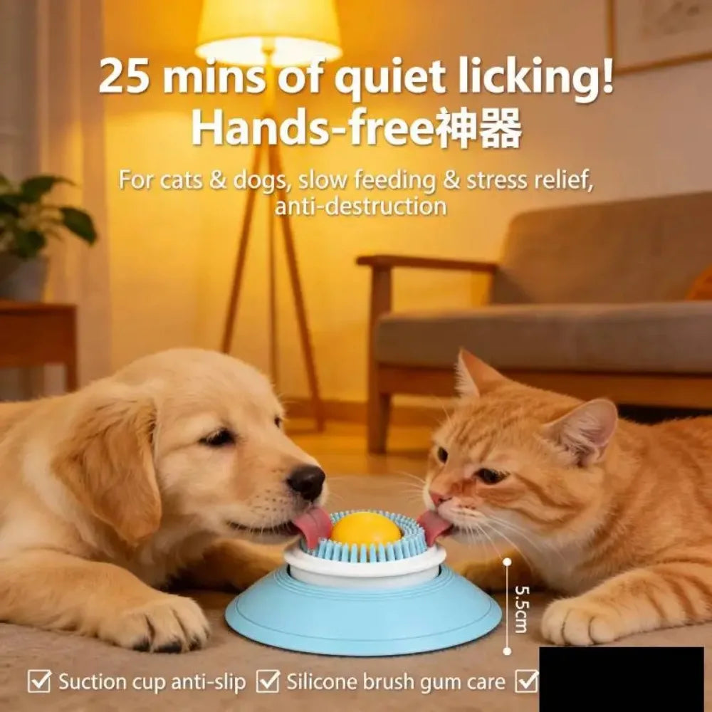Pet Lick Feeder Bowl Slow Feeder for Dogs Cats Anti Anxiety Interactive Treat Toy Non-Slip Suction Licking Mat for Oral Care