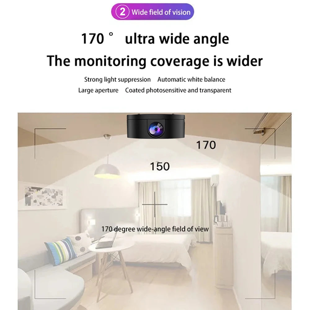 HD 1080P Mini Camera Smart Camera Home WiFi Camera Home Night Vision HD Camera with Abnormal Reminder Function