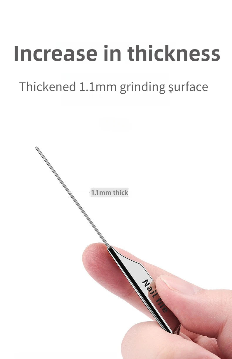 Stainless Steel Double Side Nail File Styling Accessories Polish Remover For Buffer Manicure Tools For Home And Travel