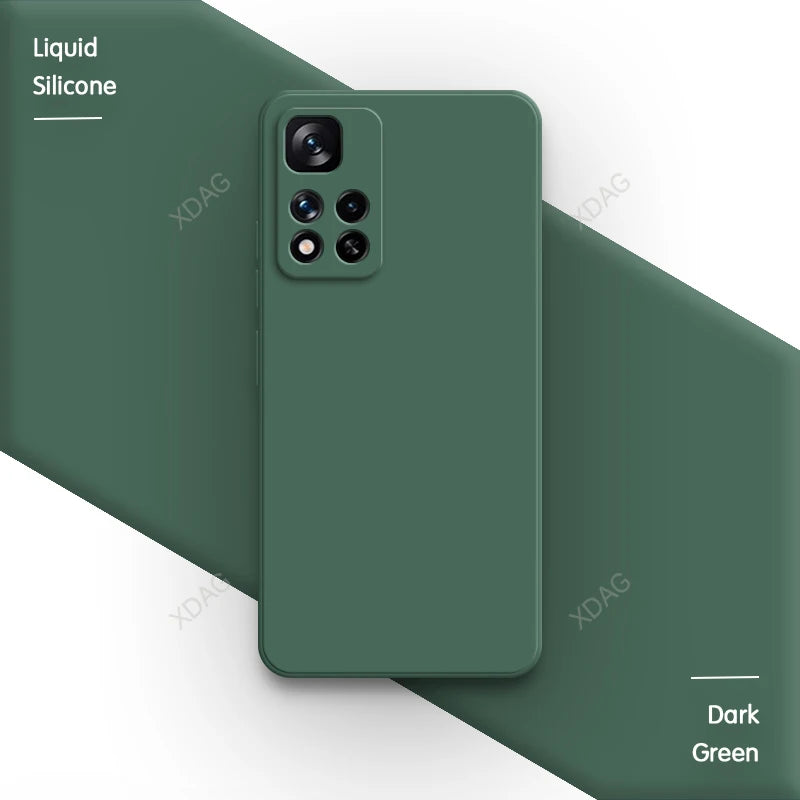 Funda Liquid Silicone Phone Case for Xiaomi Redmi Note11 Note 11 11E 11T Pro Plus 11Pro 11TPro Pro+ 11S 11SE 5G Soft Plain Cover