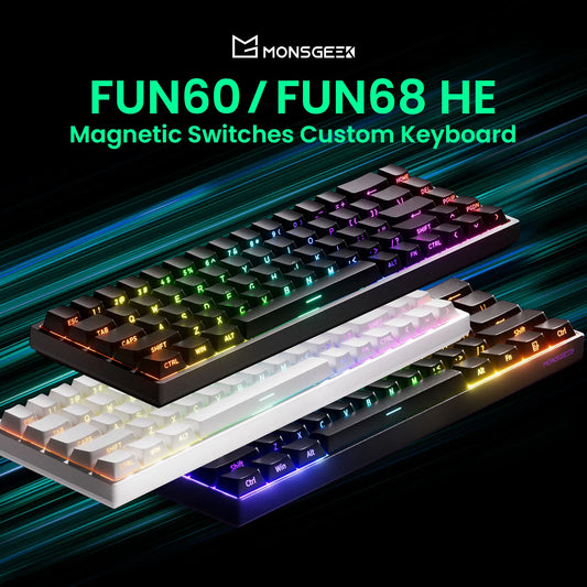 Akko MonsGeek FUN68 FUN60 PRO&MAX  HE Magnetic Keyboard 60% 65%Gaming Keyboards Rapid Trigger 8K Custom Keyboard Gamer Esports