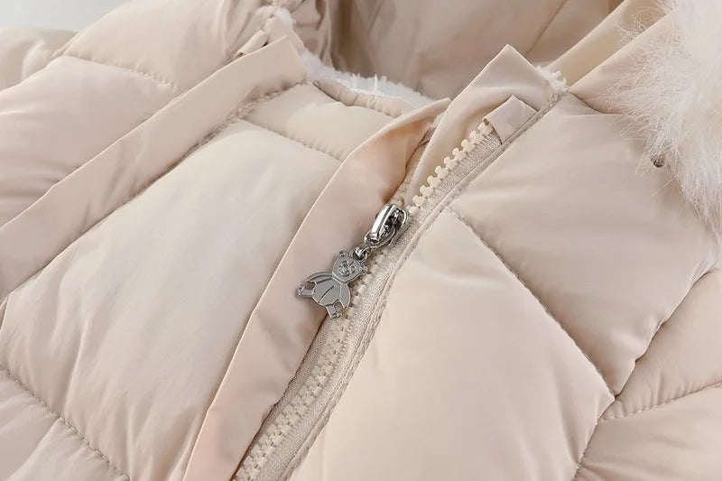 Baby ClothesChildren Clothing Boys and Girls Jumpsuits with Fleece and Cotton Jacket Outdoor Hugging Winter Cotton Clothe