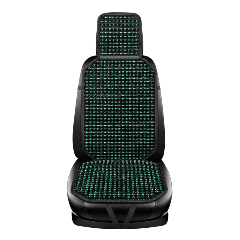 Cool Wooden Bead Car Seat Cushion Is Universal, Physical Cooling, Refreshing and Breathable, Non-Slip Base Cloth, Clothing Seat, 5 Colors Are Available