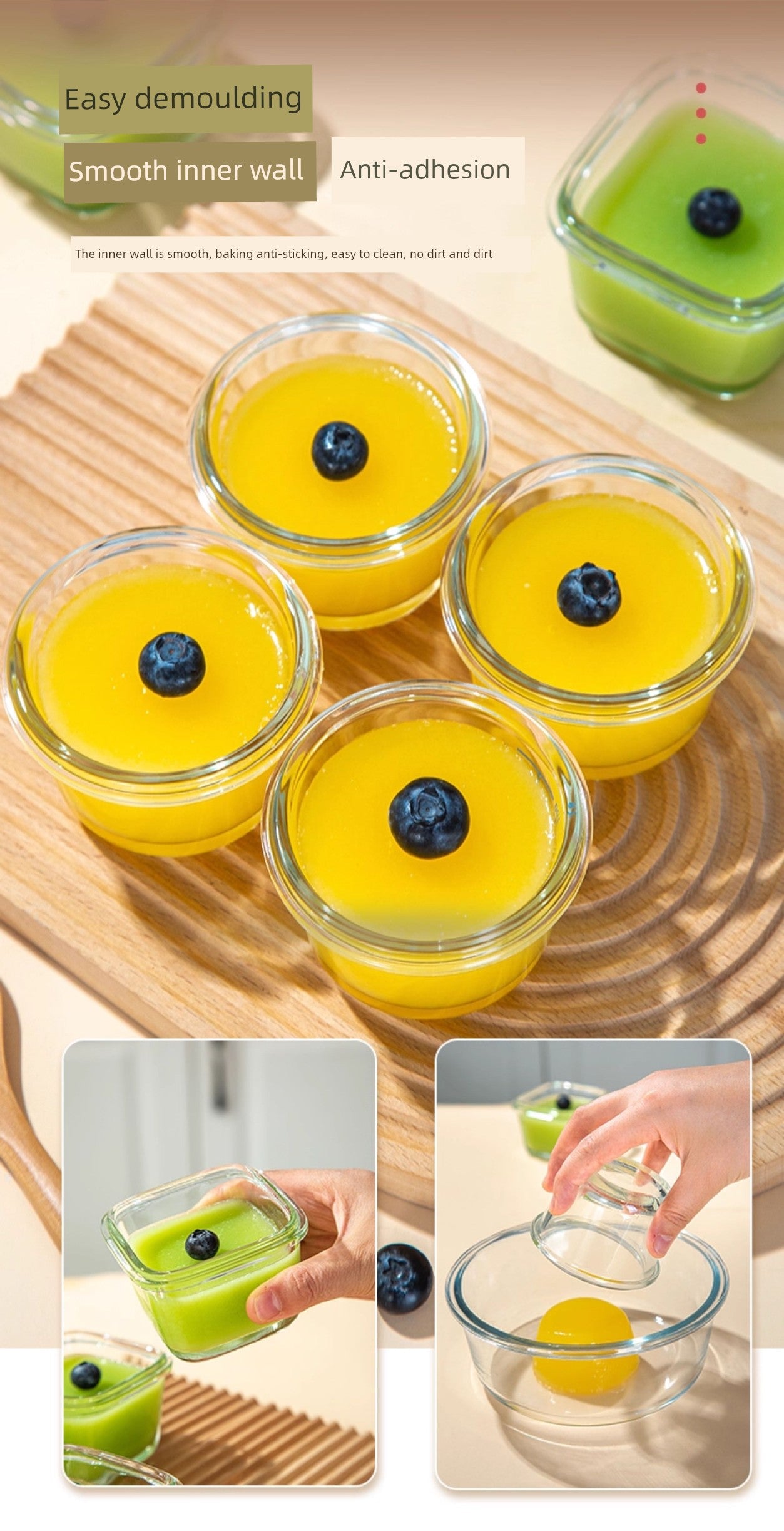 Pudding Cup Jelly Food Bowl Cake Mold Glass