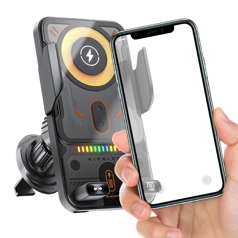 Car Wireless Charger Car Phone Mount Air Vent Cell Phone Holder Auto Clamping Car Accessories