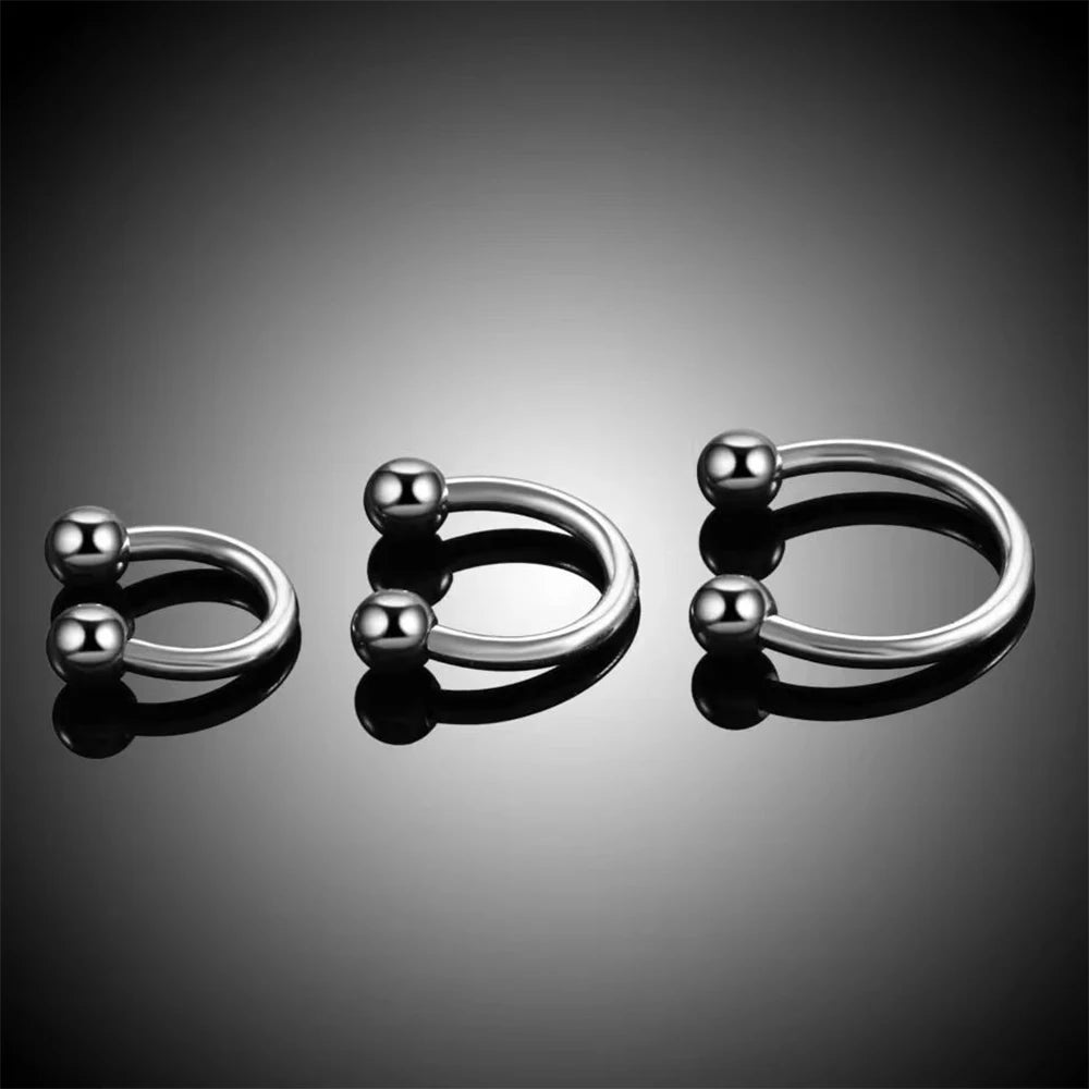 10Pcs ASTM F136 Titanium Horseshoe Piercing Intemal Thread Nose Ring U Shape Hoop Ear Septum Helix Lip Tragus Piercing Jewelry