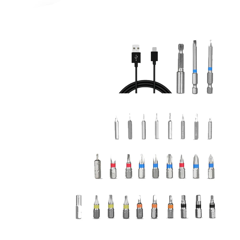 8-Speed Torque Cordless Electric Screwdriver Rechargeable 2000mAh Mini Drill 3.6V Power Tools Set Household Maintenance Repair