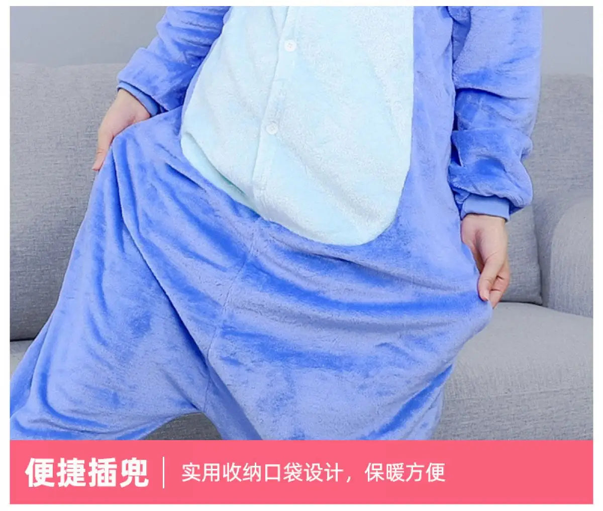 Stitch Animal Onesie Pajamas Warm Winter Sleepwear For Couples Students Performance Costume Cute Cartoon
