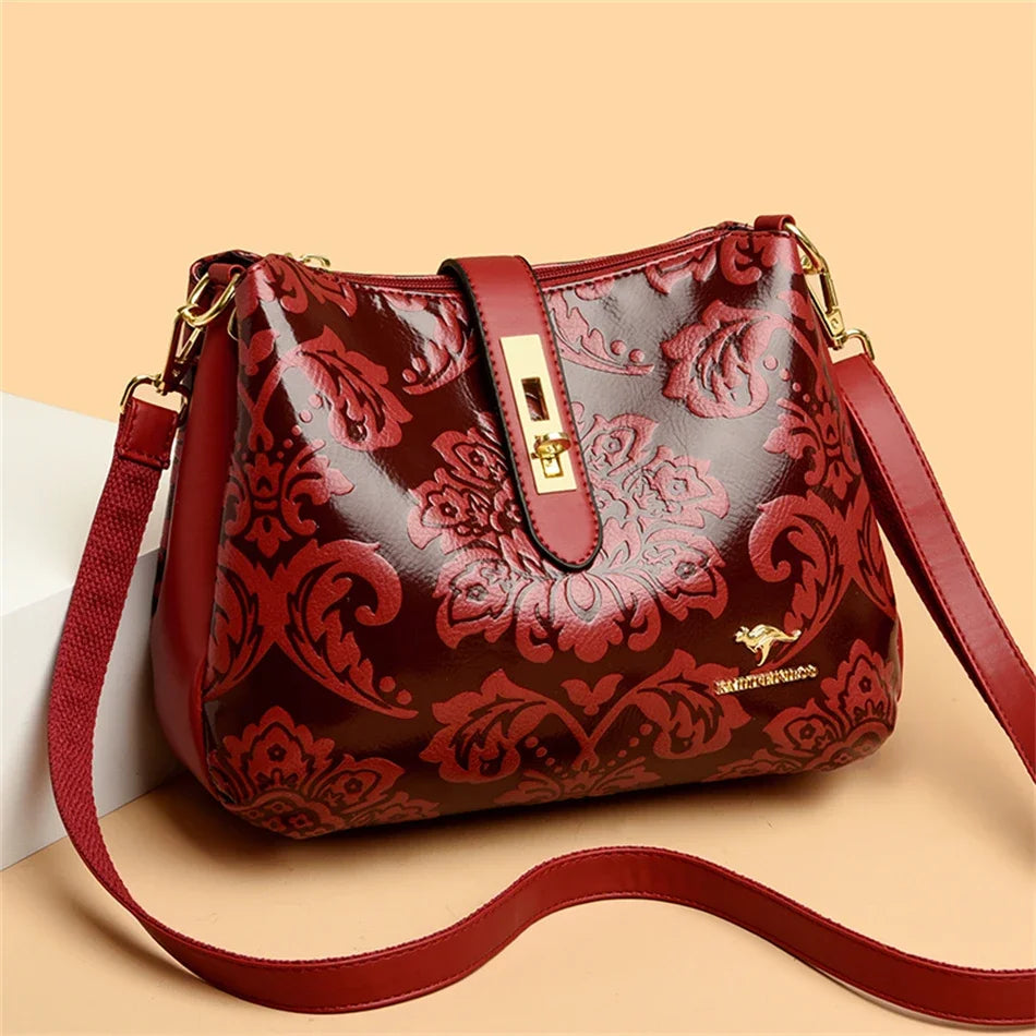 3 Layers Women 2024 Luxury Handbags Women Bags Designer Casual Shoulder Bags High Quality Leather Crossbody Bags for Female