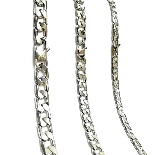 Stainless Steel Necklace  6/8/12mm Width Customize Length Men Curb Cuban Link Chain Punk Fashion Jewelry Factory Drop Shipping