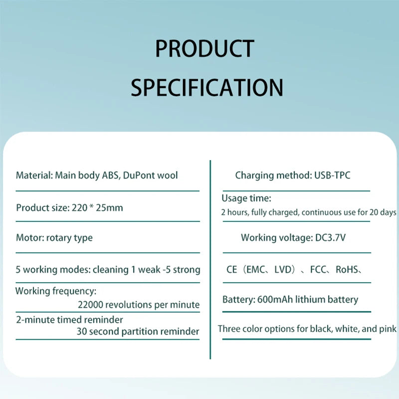 New 2024 SC506 Sonic Electric Toothbrush Adult Timer Brush 6 Mode USB Charger Rechargeable Tooth Brushes Replacement Heads Set