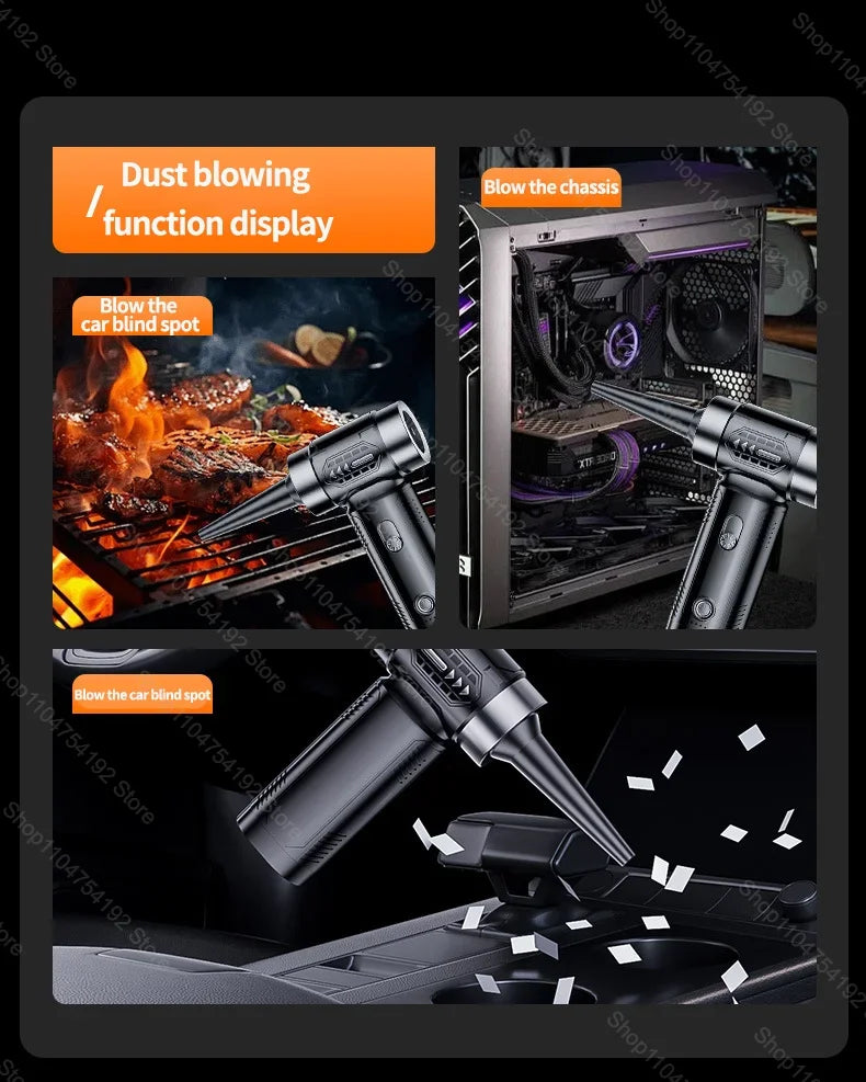 Turbo Jet Blower Powerful Air Blower Brushless Motor Turbo Fan Wind Speed Portable Dust Blower Electric Dryer Car Vacuum Cleaner