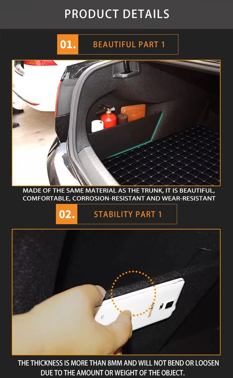 Auto Accessories For Chery Tiggo 7 PLUS Ebro S700 2025~2026 Car Organizer Trunk Side Partition Trunk Interior Storage Box Parts