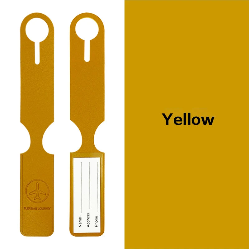 Long PU Luggage Tag for Air Travel - Easy Baggage Identification