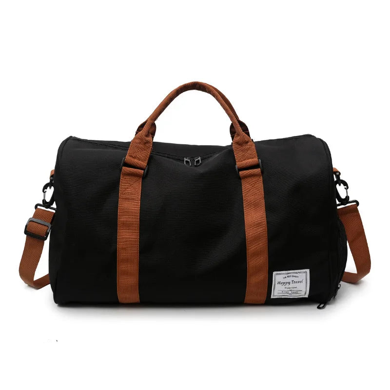 Men's Fashion Simple Duffle Bag Casual Large Capacity Sports Handbag Travel Bag Gym Bag Nylon Shoulder Bag Crossbody Bag