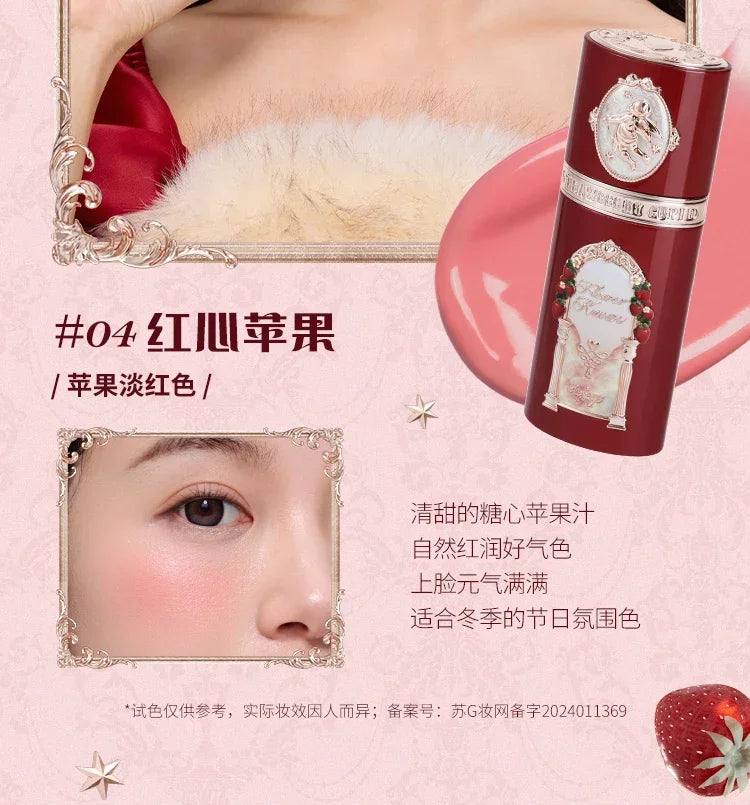 Flower Knows Strawberry Cupid Liquid Blush Long-lasting Moisturizing Easy Makeup Blush Creamy Liquid Blusher