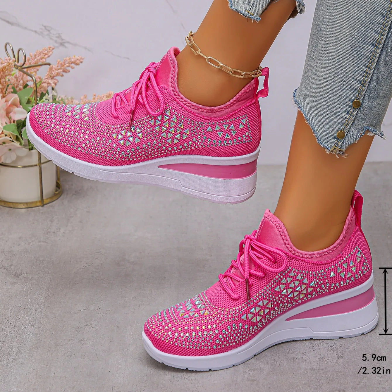 Women Sneakers 2025 New Mesh Outdoor Platform Sneakers Women Wedges Thick Bottom Breathable Casual Tennis Vulcanize Shoes Women