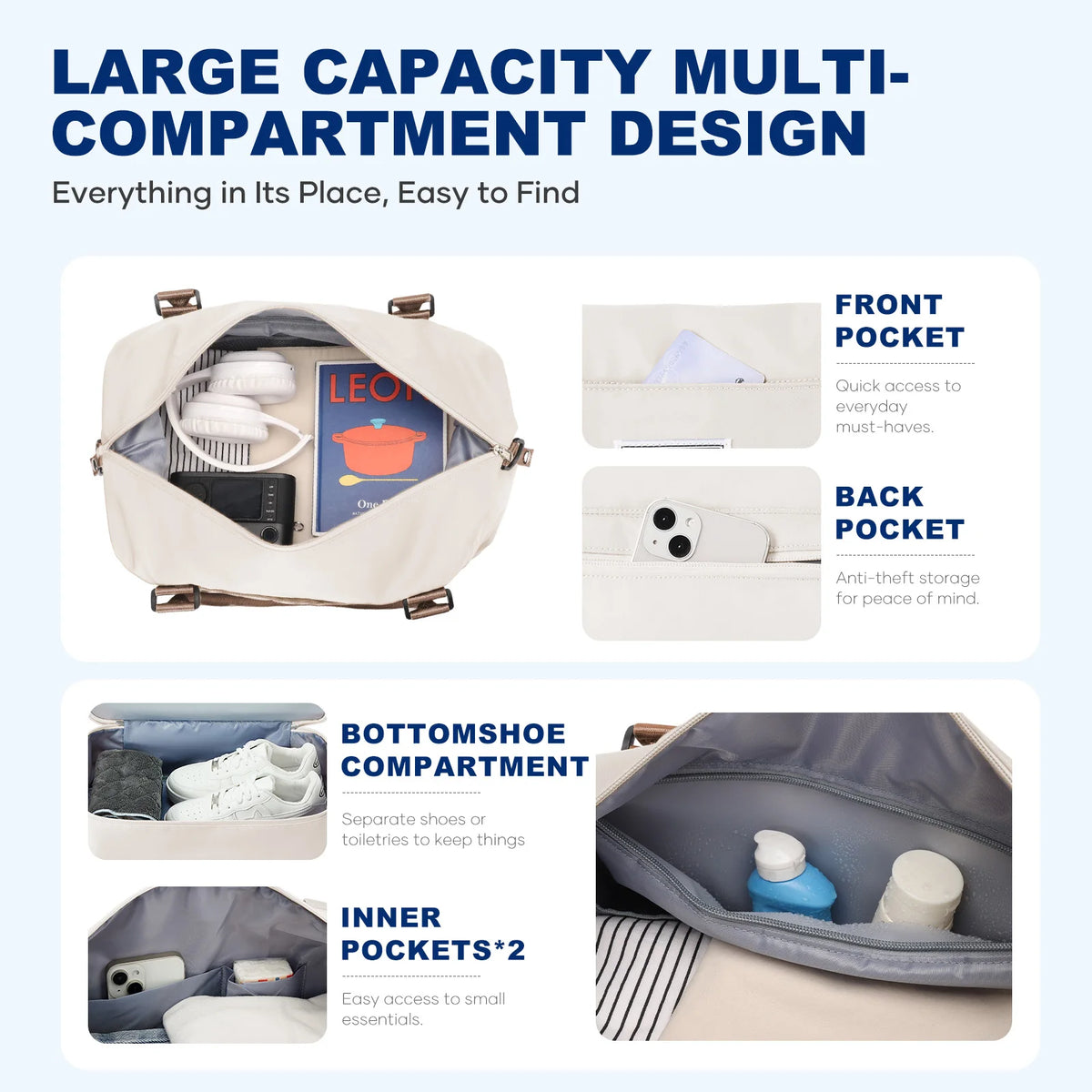 Weekend Bags for Women Travel Bag Ryanair Cabin Bag 40x30x20 Foldable Hand Luggage Travel Bag for Men Waterproof Gym Sports Bag