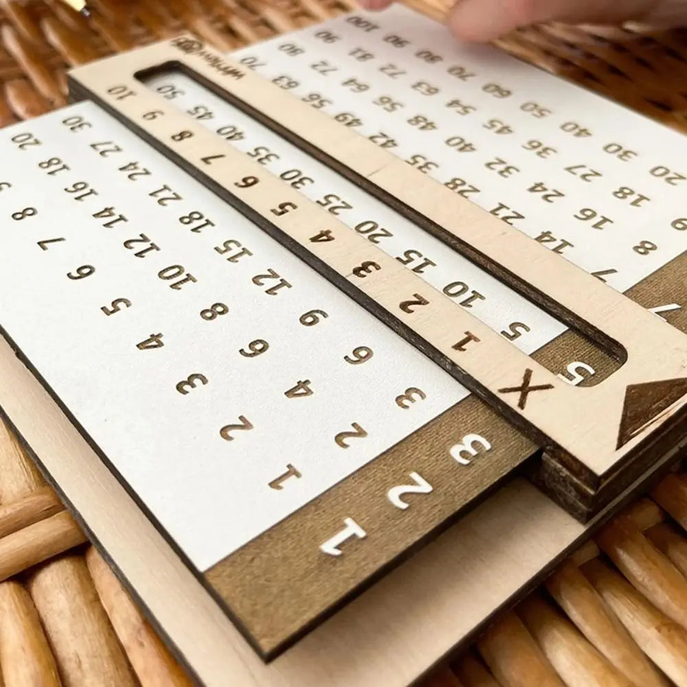 Children Wooden Slidable Multiplication Tables Montessori Toys Math Counting Board Teaching Tool Learn Educational Toys for Kids