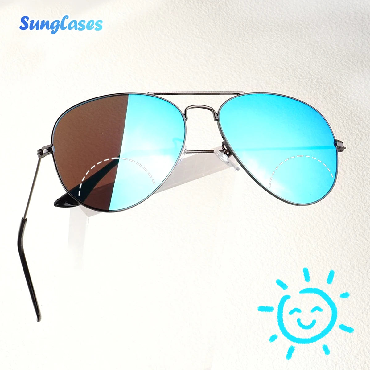 Bifocal Reading Glasses, Retro Metal Frame, Clear for Far and Near, Same Style for Men and Women.