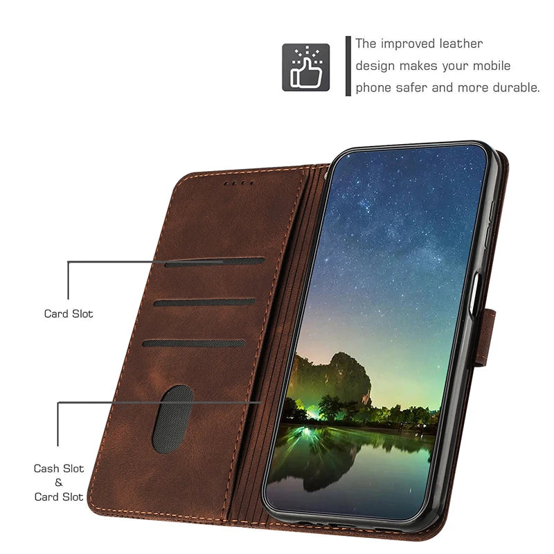 Stand Flip Wallet Case for Xiaomi Redmi 14C 13C 13R 12C 12 13 4G 5G 10 2022 11a 10C 10A 9C 9A 8A 7 8 6A Leather Protect Cover