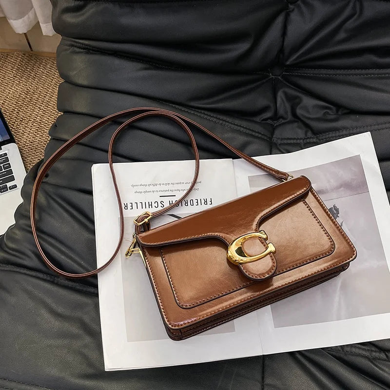 Double-Strap Small Square Crossbody Bag – Stylish Underarm Shoulder Purse For Women, Fashionable Classic Shoulder Bag 2026