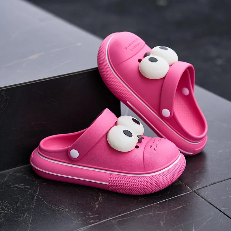 1 Pair Cartoons Funny Anime Accessories Funny Big Eye DIY Decoration Shoe Buckle Buckle Shoe Flower Buckle Charms Accessories