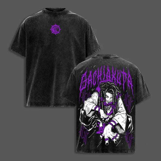 Jabber Wongar Print T-shirt Anime Gachiakuta Clothing Men Women Cotton Tshirts Retro Washed T Shirt Harajuku Short Sleeve Tops