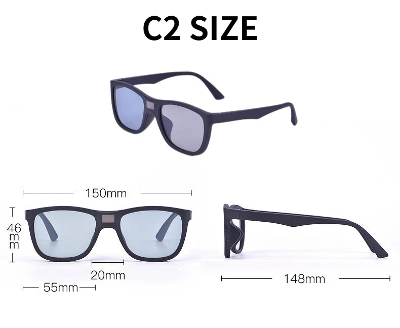 0.1s Color Changing Intelligent Photosensitive Polarized Smart Glasses Sunglasses Men Women Driving Cycling Fishing Sun Glasses