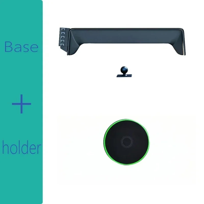 Car Phone Holder Screen Mount For Volkswagen Atlas 2024 2025 Wireless Charging Stand Navigation Bracket Glasses Storage Box