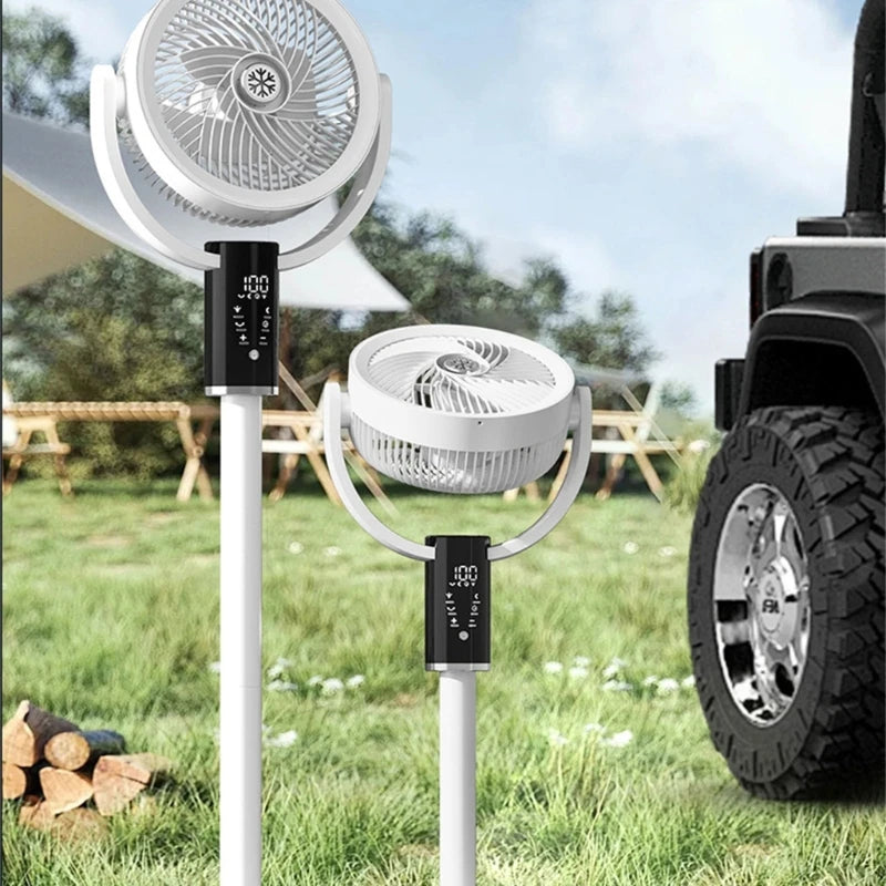 High Efficiency Floor Fan with Wide Angle Airflows Distribution Portable Air Circulator Remote Control Bedroom Quiet Fan