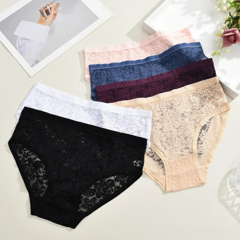 1Pc Sexy Floral Lace Underwire Bras Panties Sets Hollow Out See-Through Romantic Lingerie Underwear Sexy Women Panties S-XL
