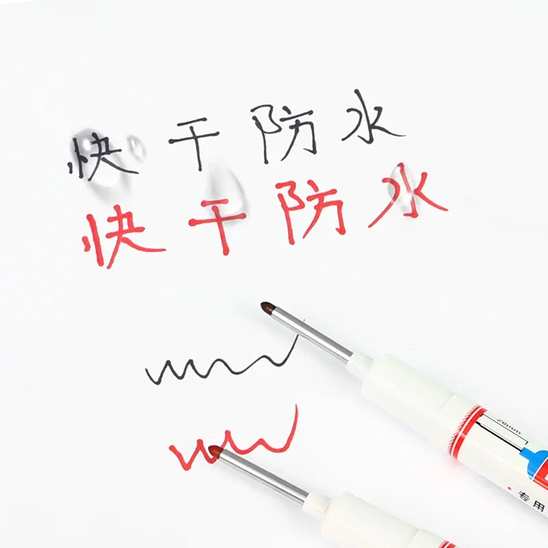 4Pcs/Set 20mm Deep Hole Long Nib Head Markers For Metal Perforating Pen Waterproof Bathroom Woodworking Decoration Multi-Purpose