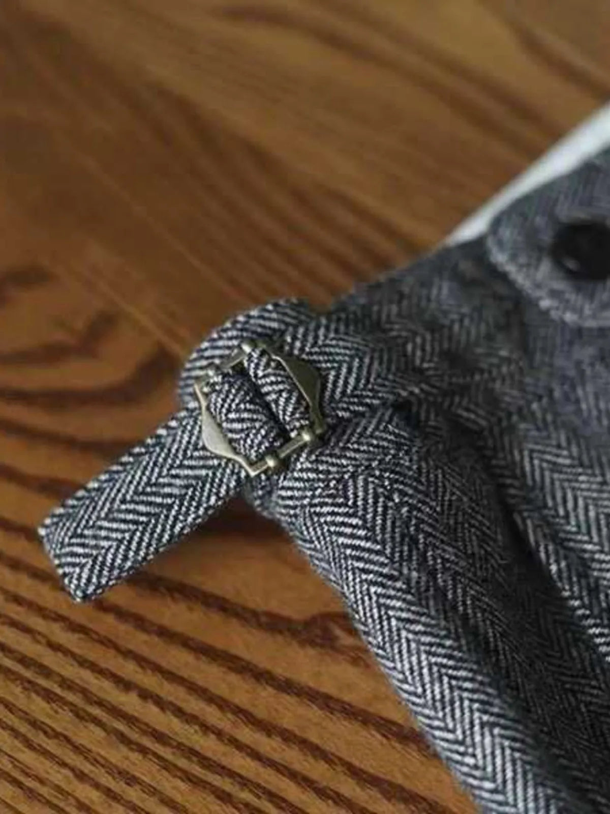 Vintage Naples Wool Herringbone Pants Autumn and Winter American-Style Coarse Twill British Slim-Fit Casual Pants