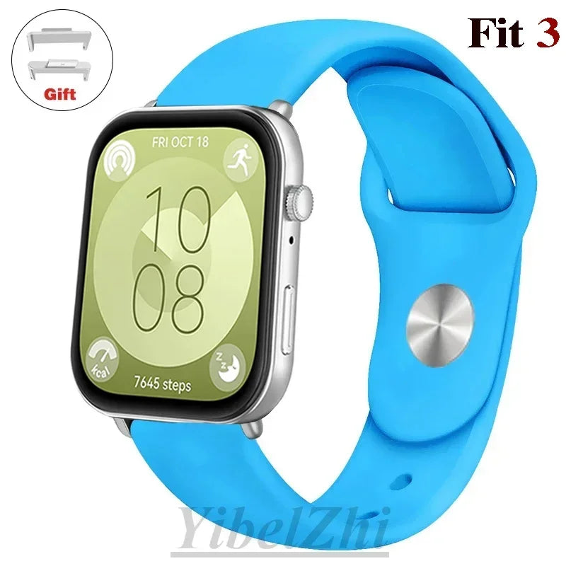 sport Band For Huawei Watch FIT 3 Strap smartwatch Silicone Official 1:1 correa for Huawei Watch fit3 2024 watchband Accessories